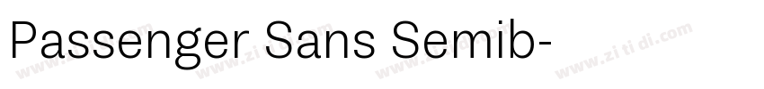 Passenger Sans Semib字体转换